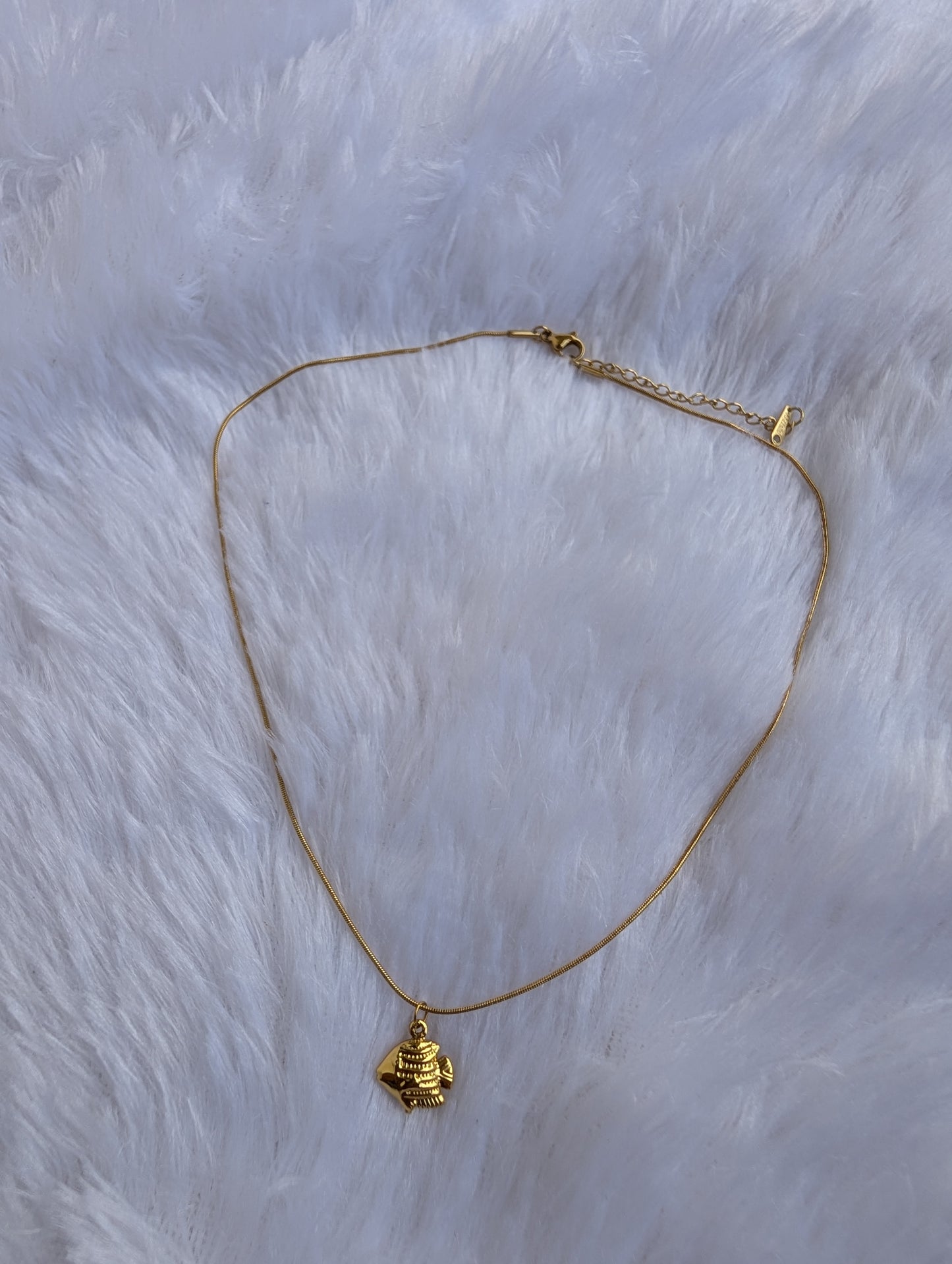 Fish boo charm necklace
