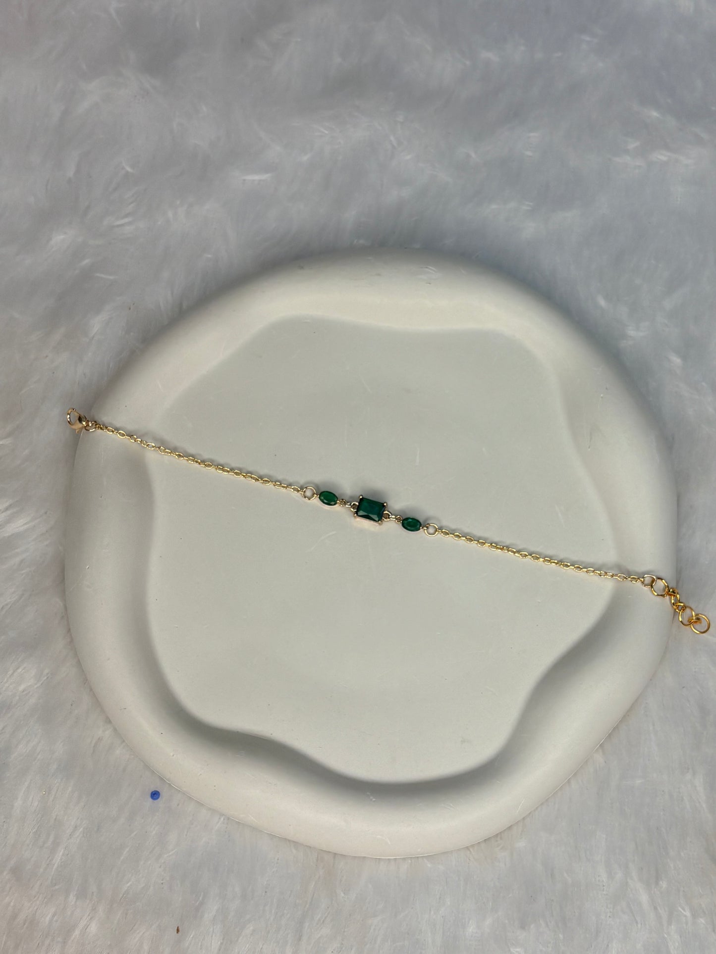 Emerald Grace Bracelet Handcrafted