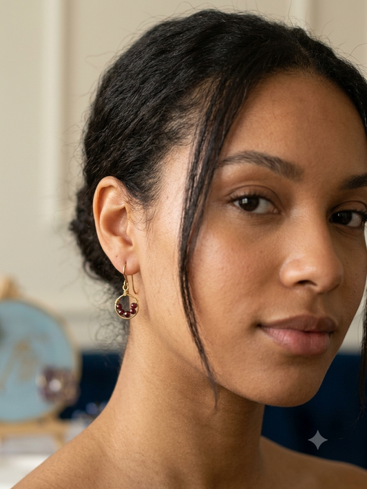 Crimson Halo Earrings