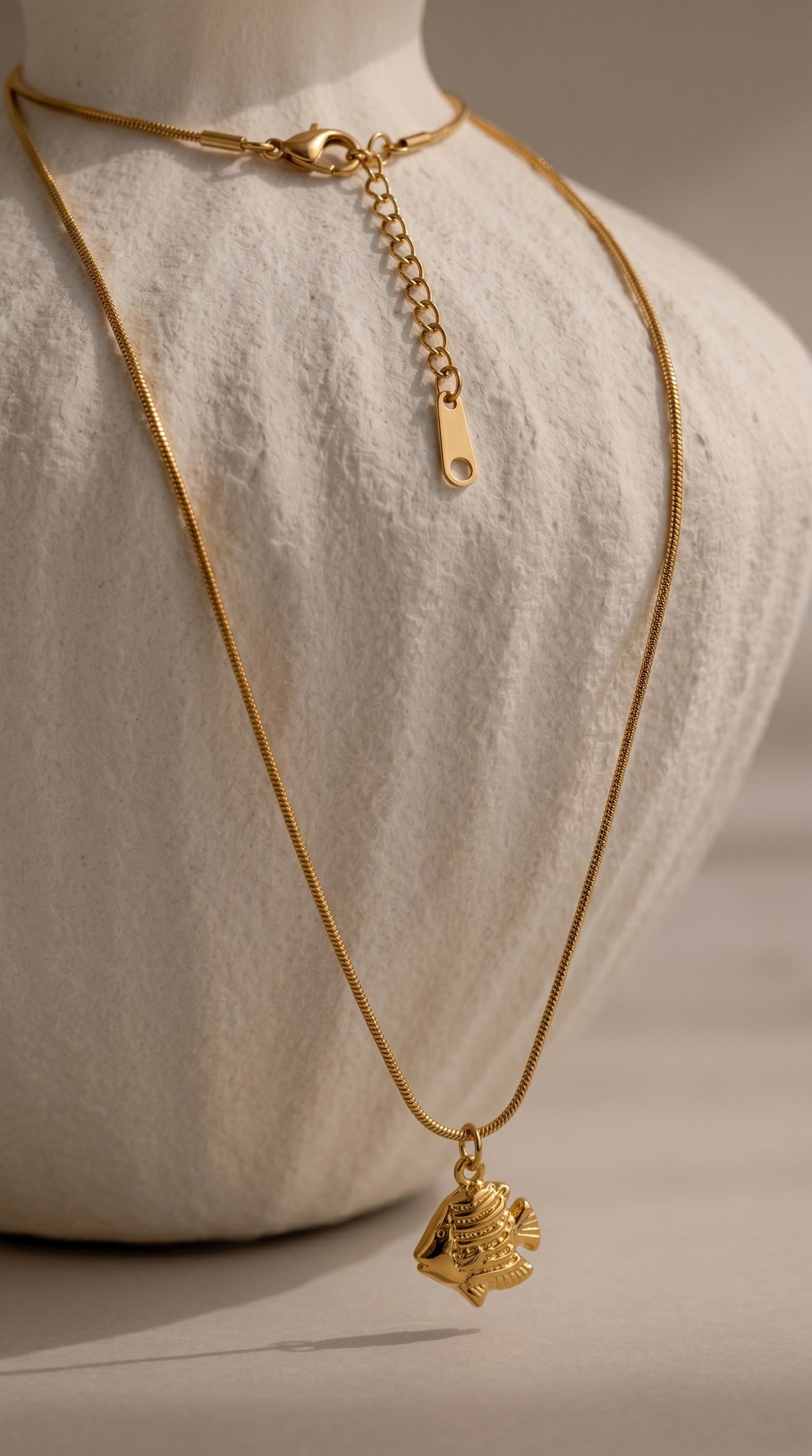 Fish boo charm necklace