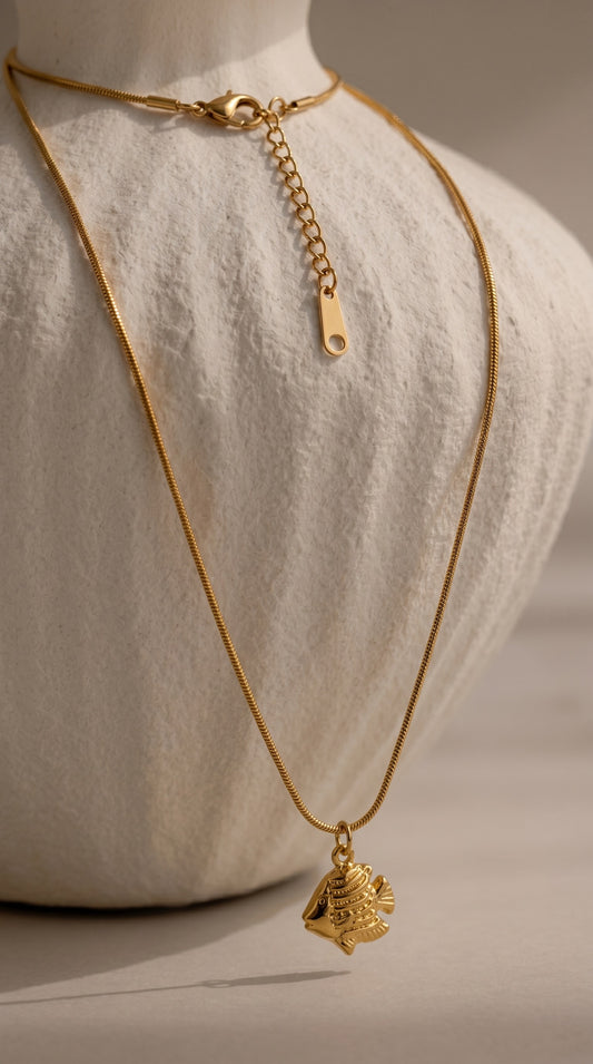 Fish boo charm necklace
