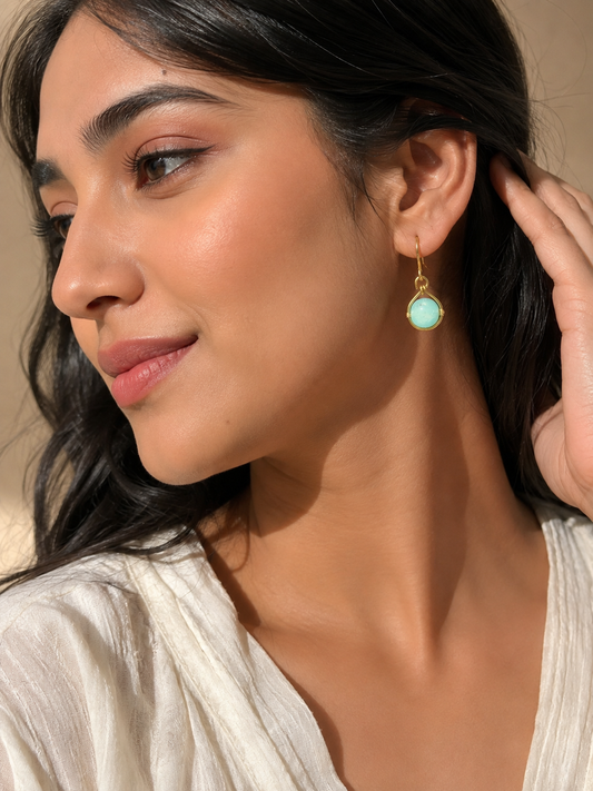 Aqua Aura Earring handcrafted