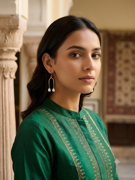 Elara Pearl Drops handcrafted
