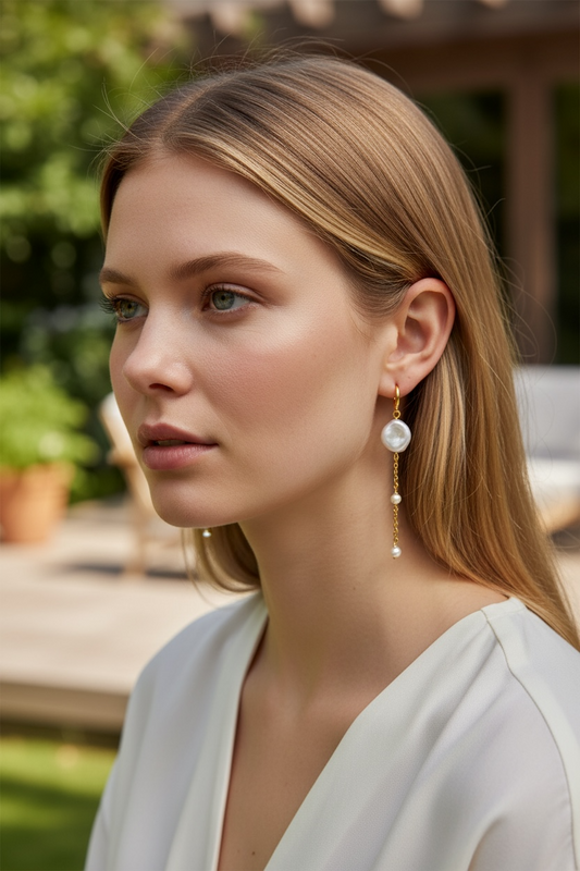 Ivory Whisper Earrings Handcrafted