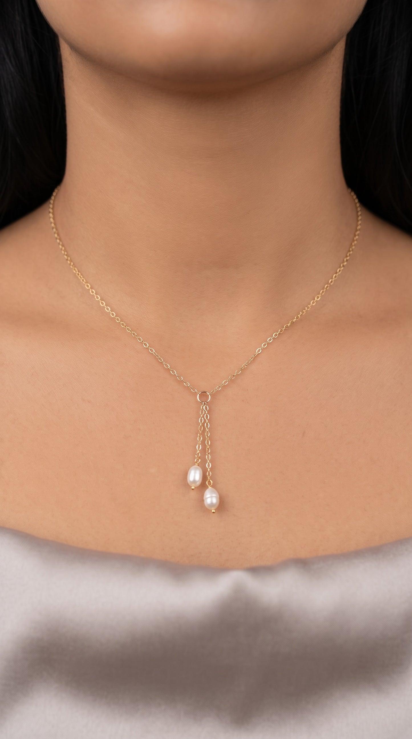 Pearl Cascade Necklace freshwater pearls