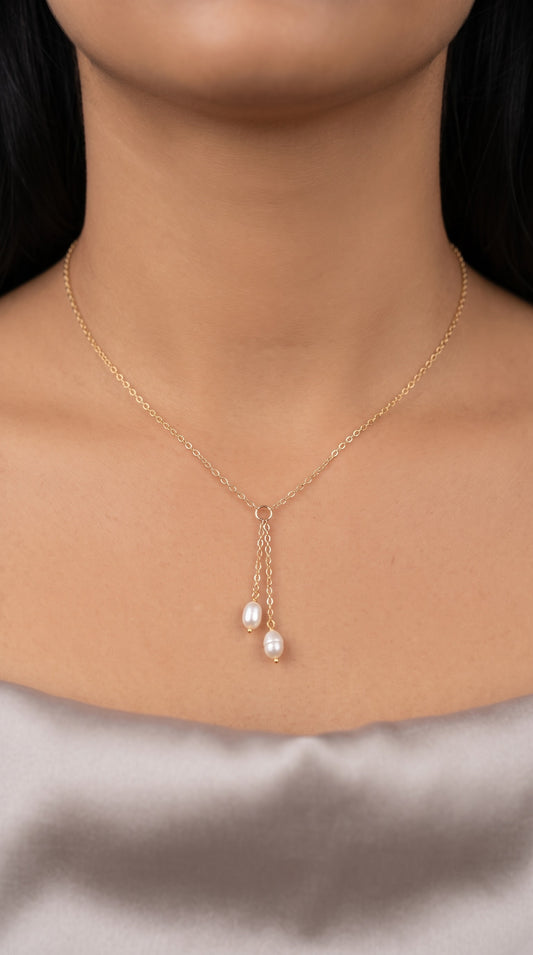 Pearl Cascade Necklace freshwater pearls