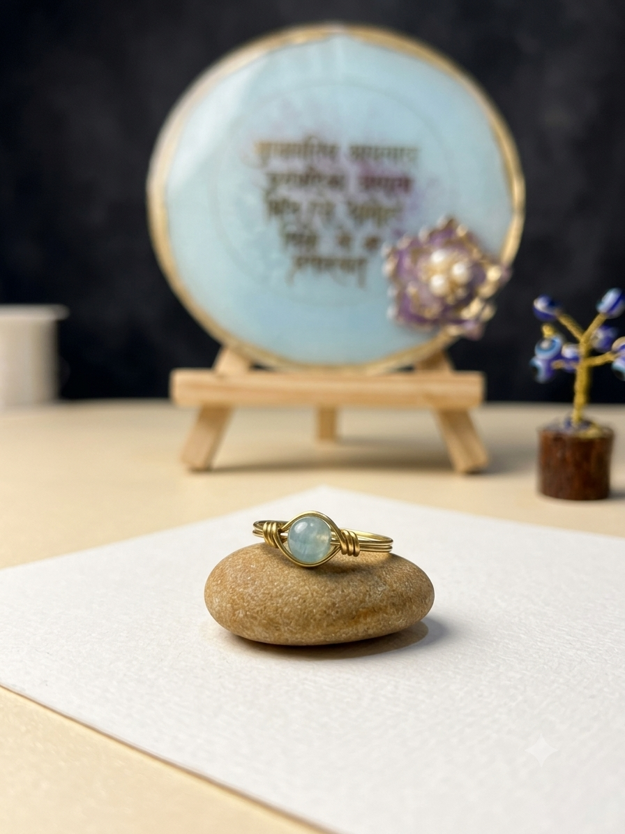 Aquamarine Whisper Ring