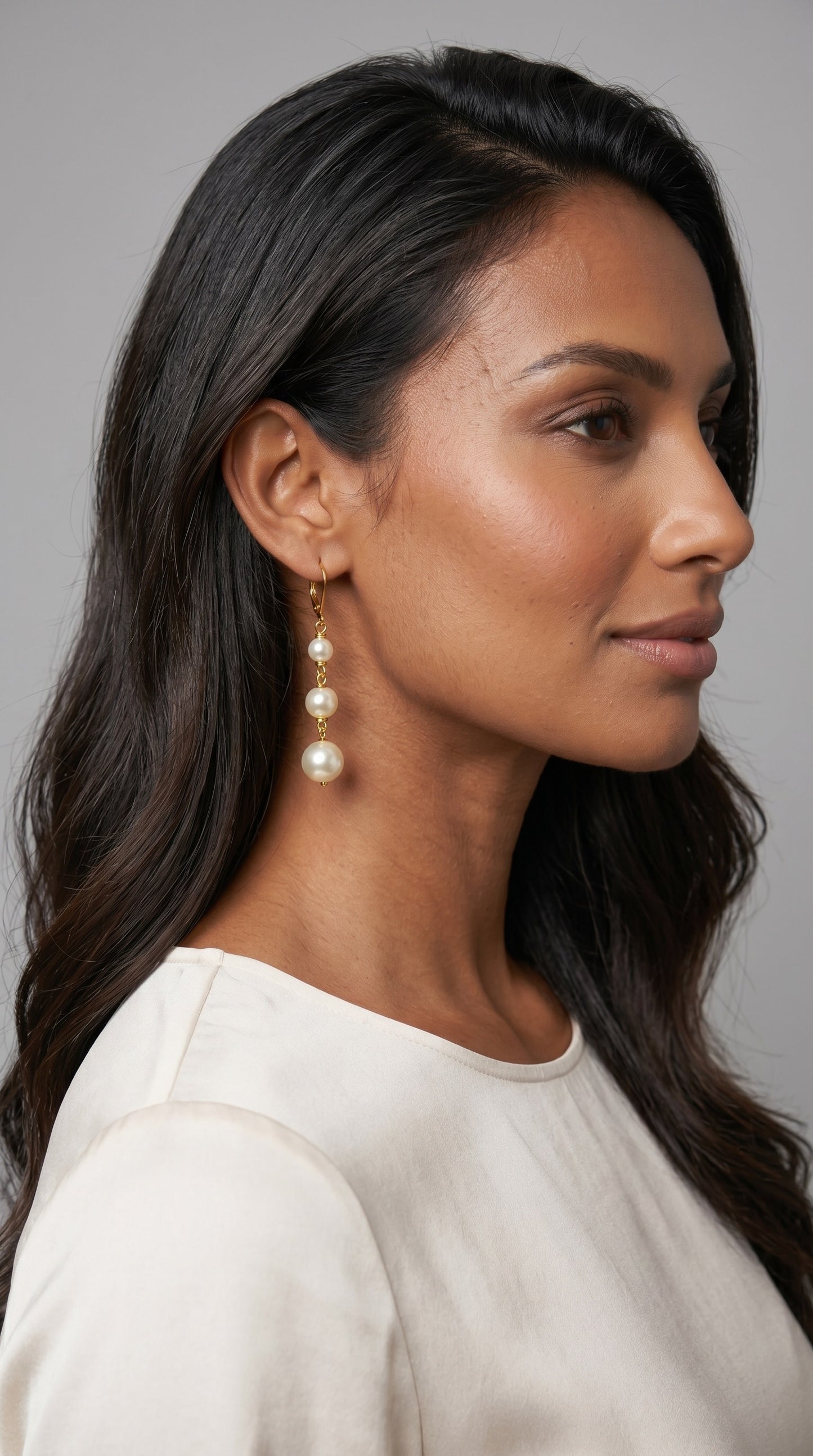 Pearl drop danglers