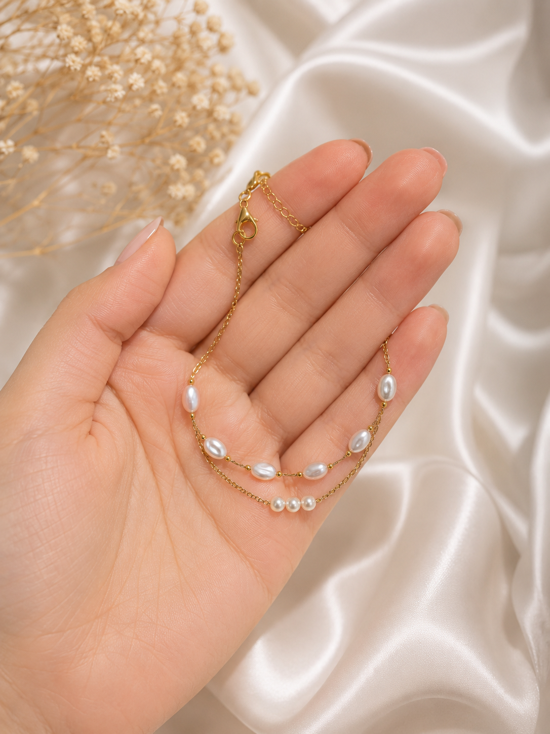 Pearl aura Bracelet Handcrafted