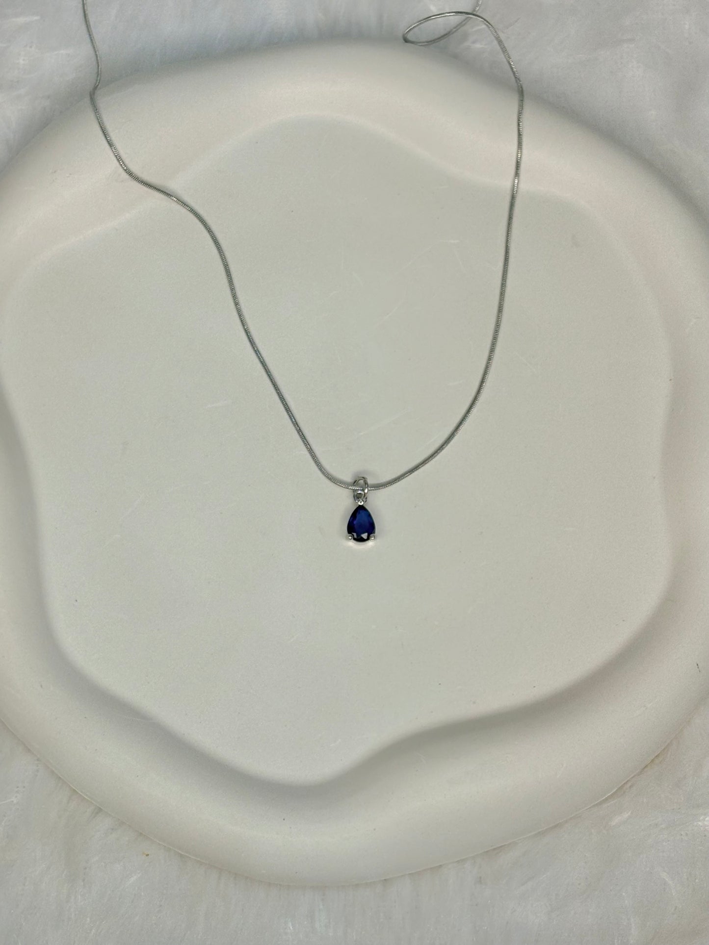 Midnight drop necklace Handcrafted
