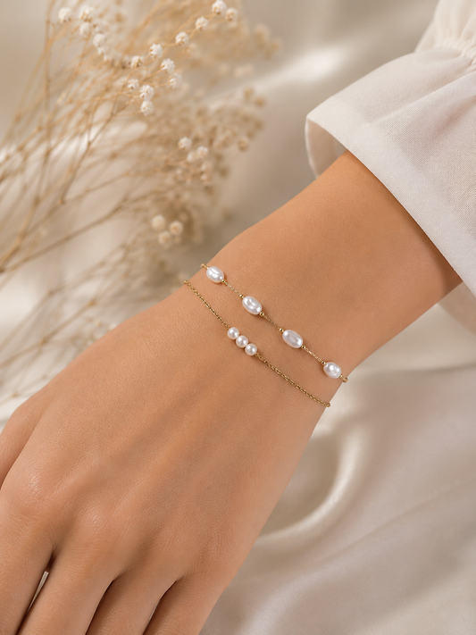 Pearl aura Bracelet Handcrafted