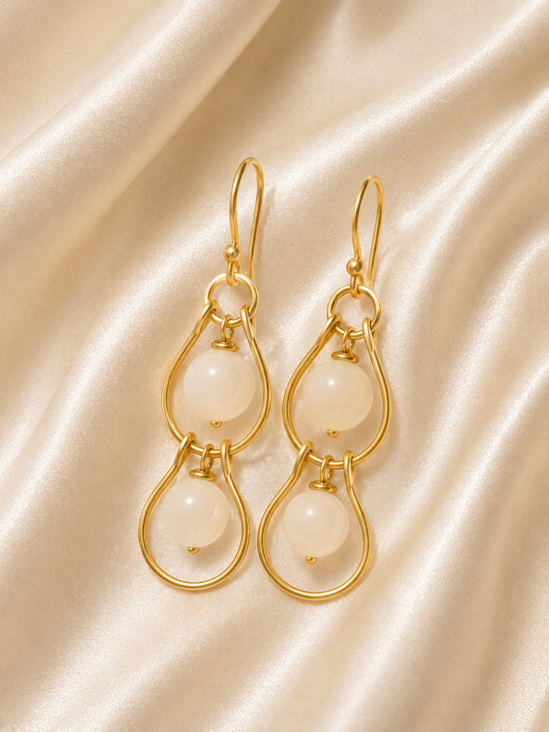 Ivory Glow Earrings handcrafted