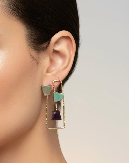 Triveni drop earings