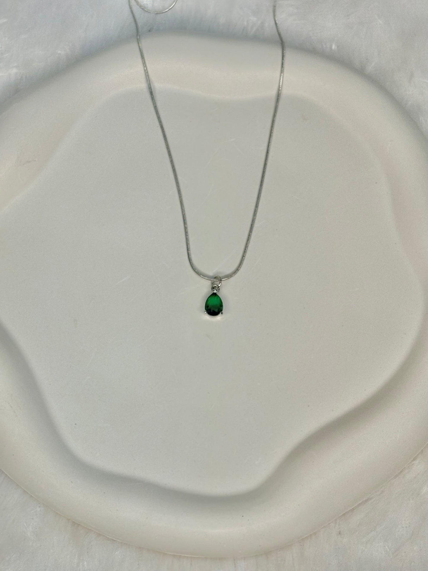Midnight drop necklace Handcrafted
