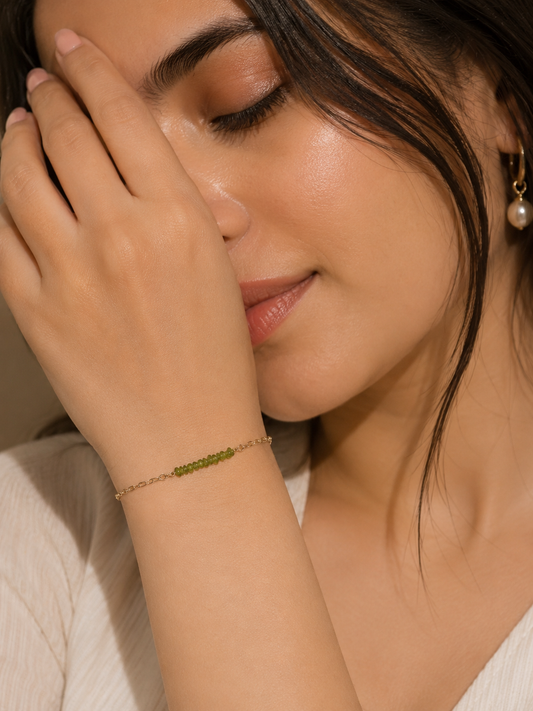 Verdant glow bracelet Handcrafted