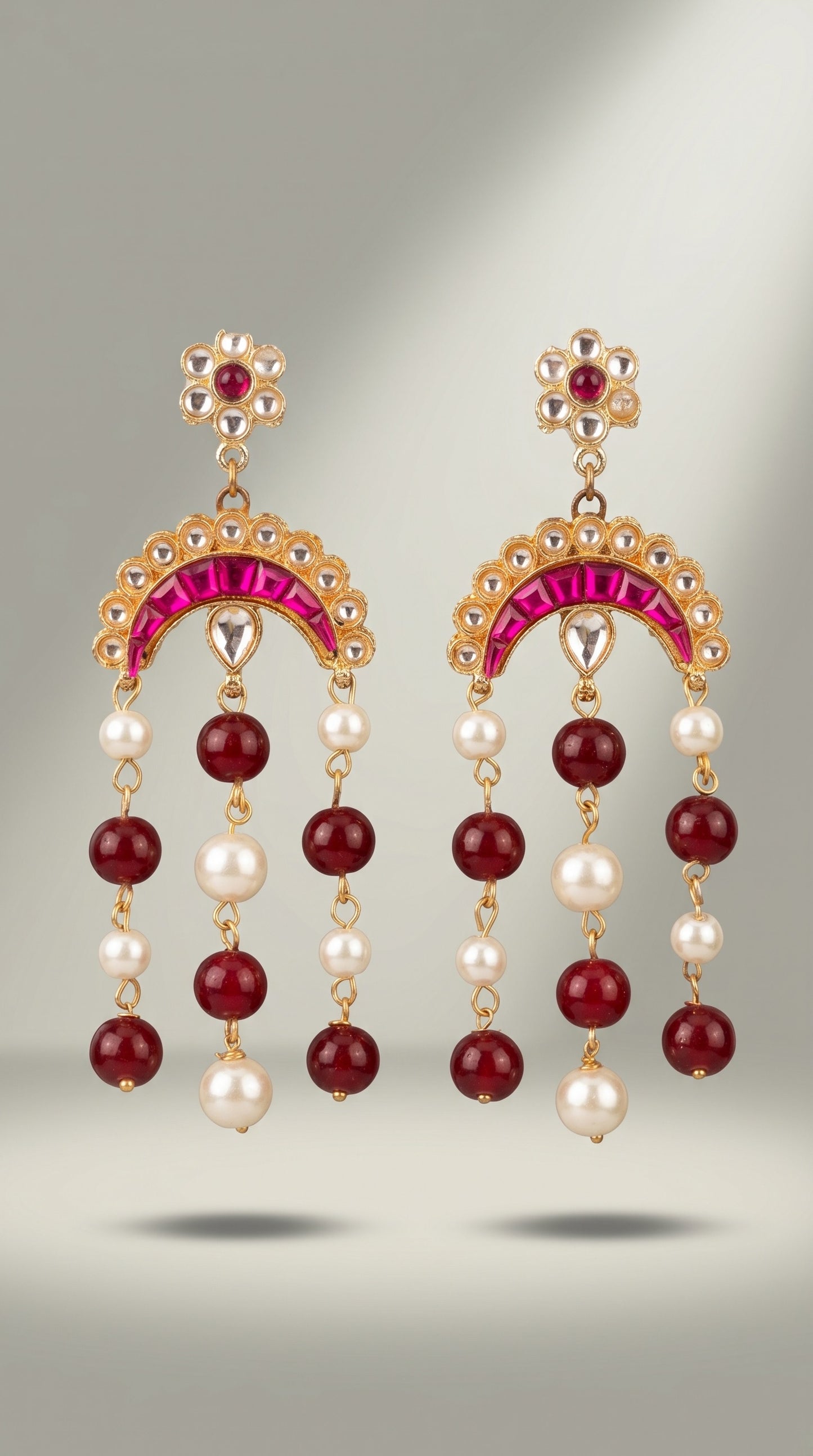 Noor Ruby Pearl Chandeliers
