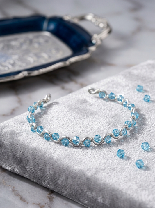 Aqua Whisper Wire Cuff