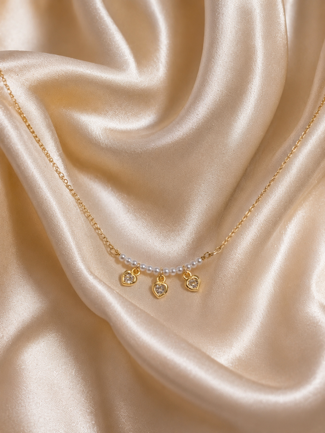 Celeste pearl Charm Necklace
