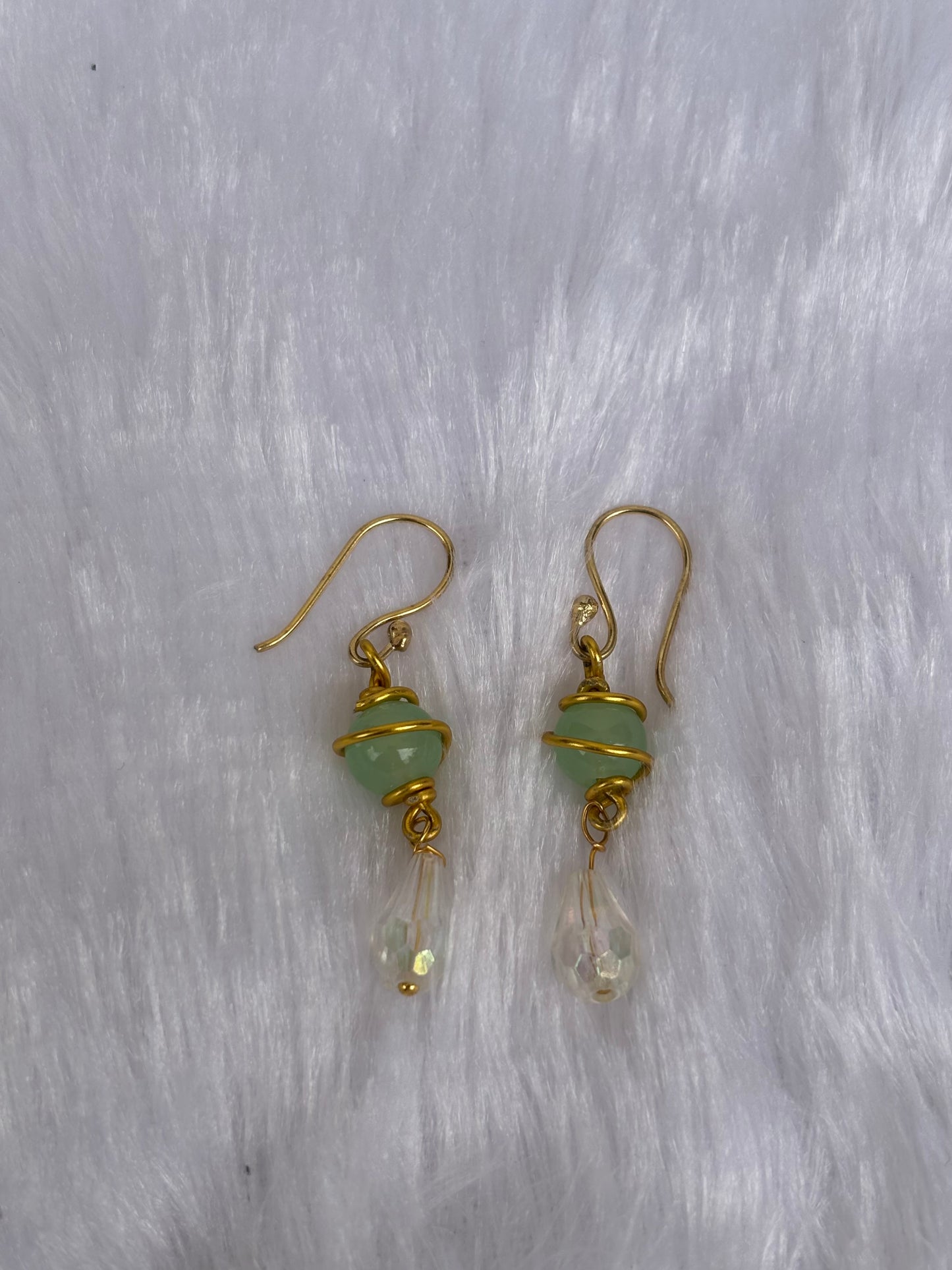 Crystal drop earrings Handcrafted