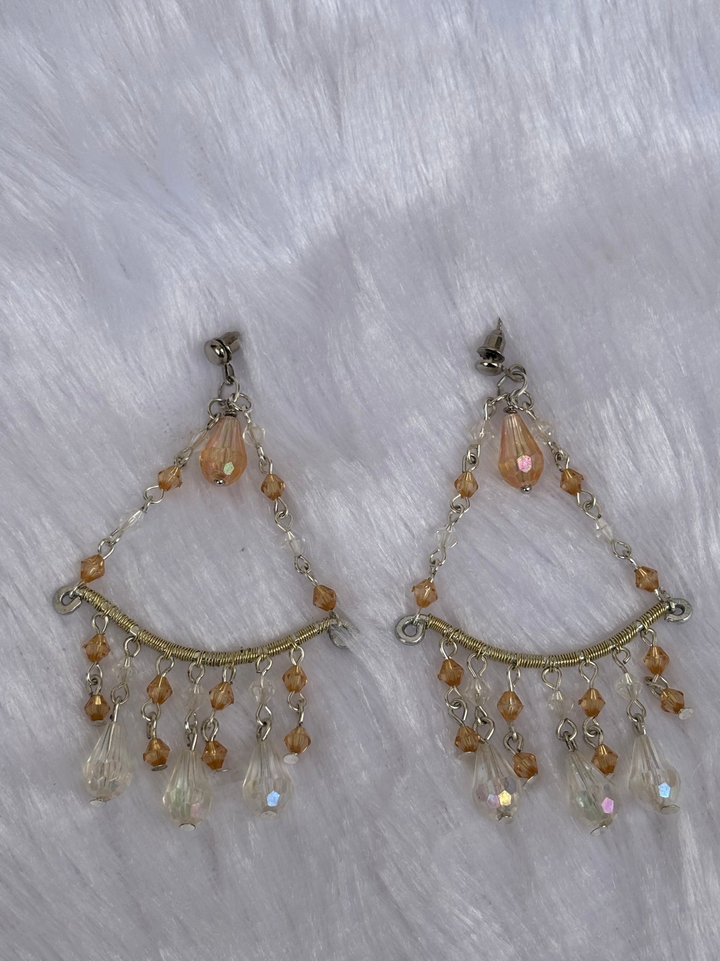 Crysatl tassel earings Handcrafted