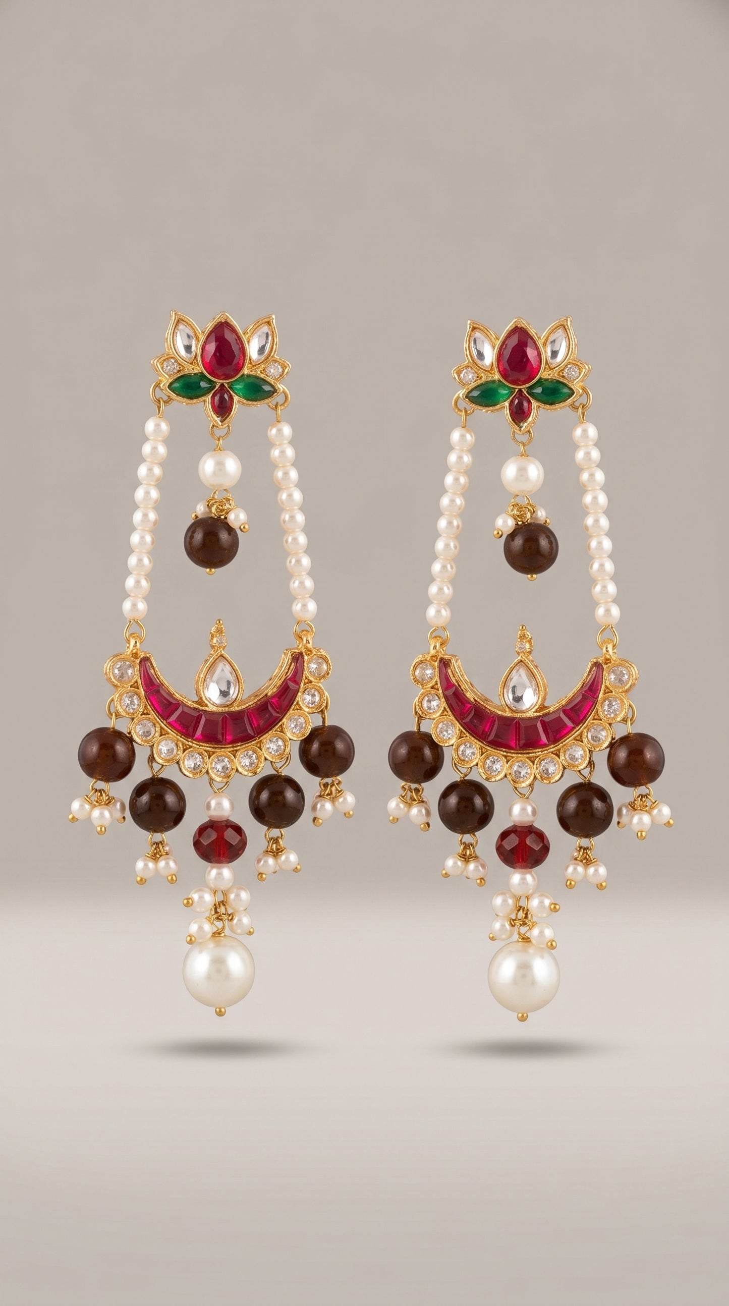Ruby Pearl Chandeliers Handcrafted