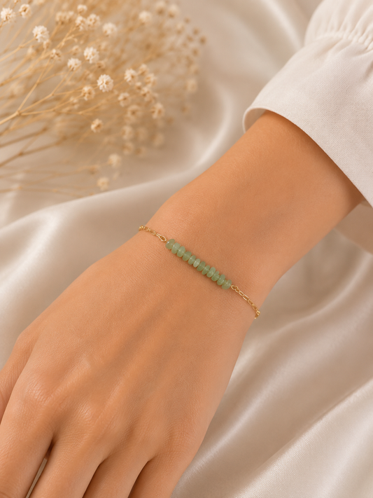 Green Whisper bracelet Handcrafted