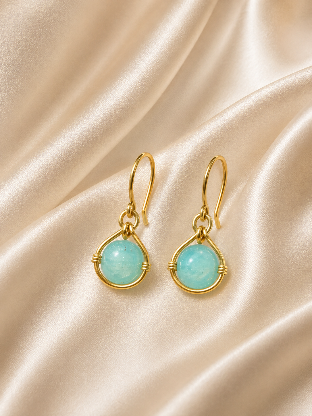 Aqua Aura Earring handcrafted