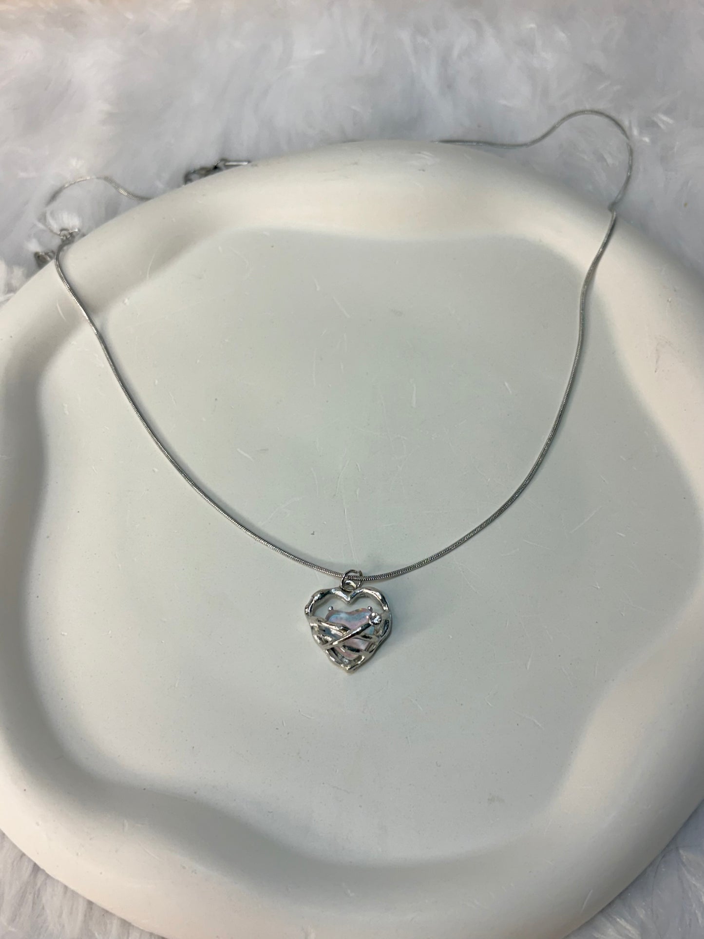Celestial heart pendant necklace Handcrafted