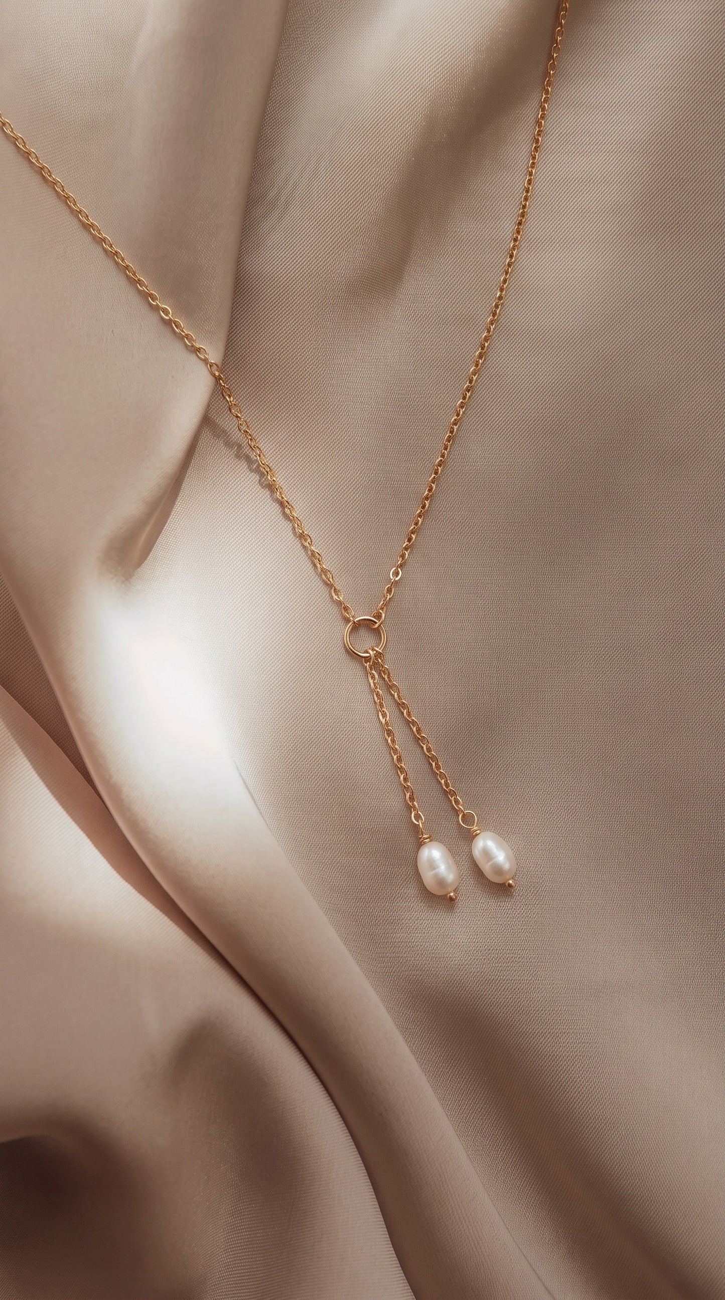 Pearl Cascade Necklace freshwater pearls